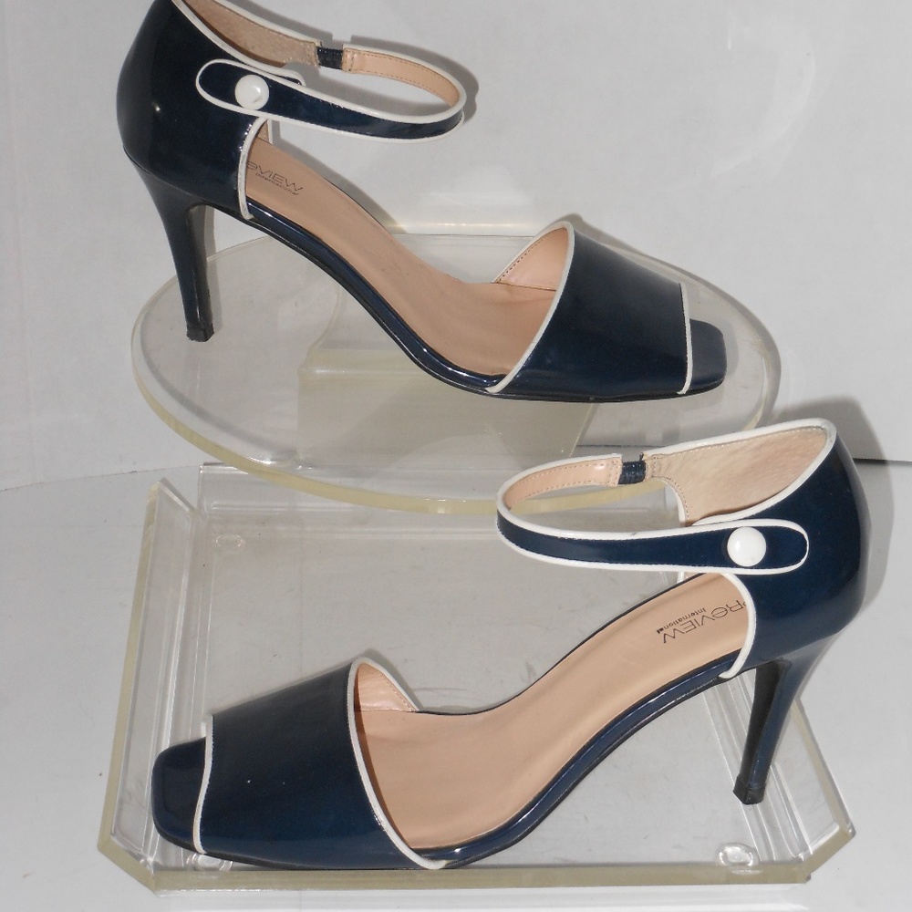 PREVIEW INTERNATIONAL BLUE AND WHITE LEATHER SHOES